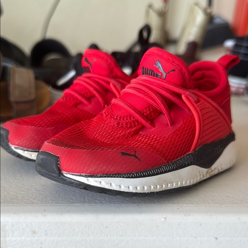 Puma Red Sneakers with Modern Sock-Like Fit